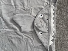 Pottery Barn Super Soft Shark Baby Hooded Towel