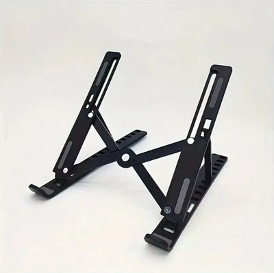 1pc Height Adjustable Foldable Laptop Stand   Extra Large Ergonomic Desk Mount