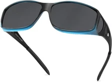 Yogo Vision Fit Over Wrap Sunglasses Polarized Lens Wear Over Eyeglasses 100 ...