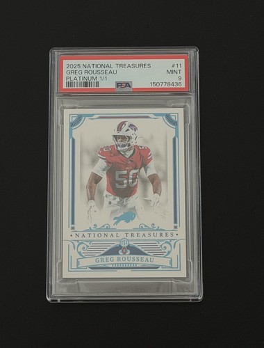 Greg Rousseau - 2025 Panini National Treasures Platinum 1/1 PSA 9