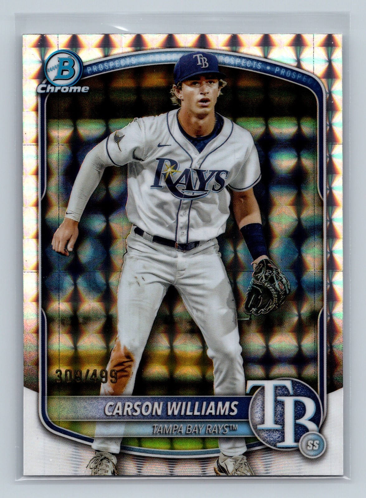 Carson Williams 2025 Bowman Chrome Prospect Geometric Refractor /499 #BCP-234