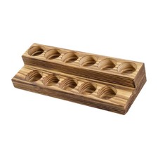 Wooden Bottle Storage Stand 2 Tier Rack Table Lipstick Multi Slots