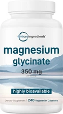 Magnesium Glycinate 350mg | 240 Capsules |Chelated Magnesium