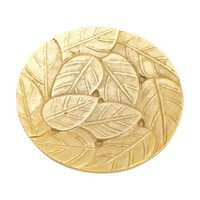 Rustikaler Kerzenteller Blattschale Ø12Cm Aluminium Gold Untersetzer Dekoration