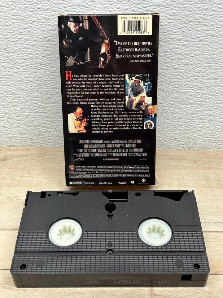 Vintage 1997 "Absolute Power" VHS Movie With Clint Eastwood Gene Hackman - Image 3 of 4