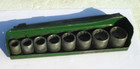 Vintage INDESTRO MFG 11 Piece 1/2” Hex Drive Socket Set No. 1451 w/ Holder USA — photo 5