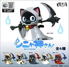 Shinyagami-san Shinigami Neko Cat Mini Figure Capsule Toy Gashapon Complete Set