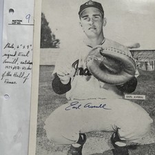 Earl Averill Signed 