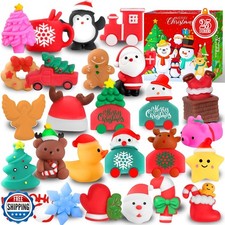 MOZACI Squishies, 25 Pack Mochi Squishy Toys - Christmas Kawaii C