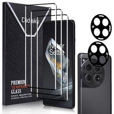 Didisky OnePlus 12 Screen Protector 3-Pack Tempered Glass 3D Full  2 Lens