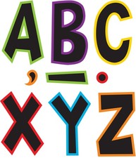 Teacher Created Resources 7-inch Fun Font Letters, Electric Bright TCR77282 