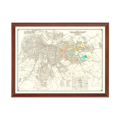 Old Map of Louisville, KY 1943 - Vintage Louisville Kentucky