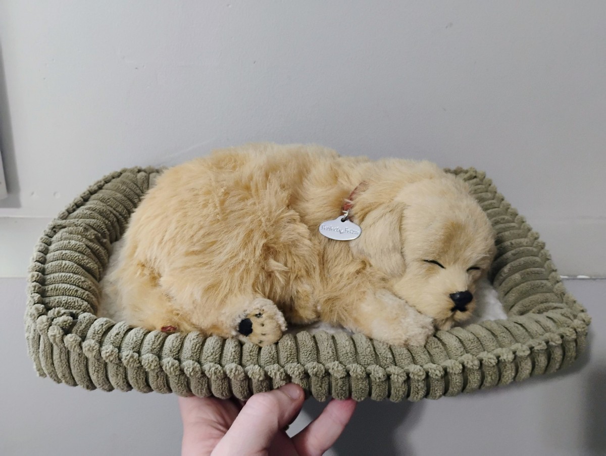 Vintage Perfect Petzzz Realistic Sleeping Dog Plush & Bed WORKS | eBay