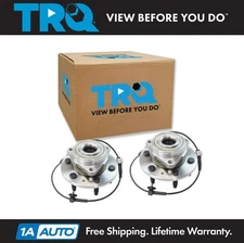 TRQ Front Wheel Bearing & Hub Assembly Pair Set of 2 for Cadillac Chevy GMC
