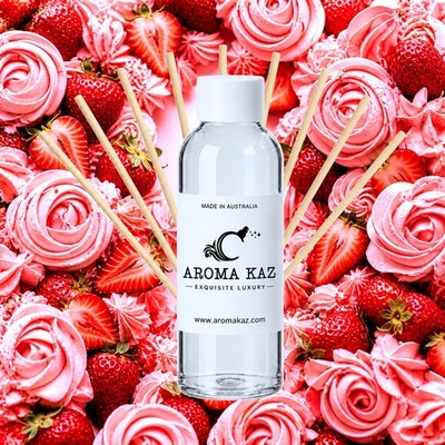 Strawberry Buttercream Reed Diffuser Oil Refill Vegan Alcohol-Free 3 Sizes