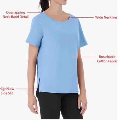 Member's Mark Women's Soft Short Sleeve Crewneck Tee Blue. Large.