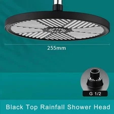 New 12inch Round Rainfall Shower Head High-Pressure Ceiling Mounted Showerhead