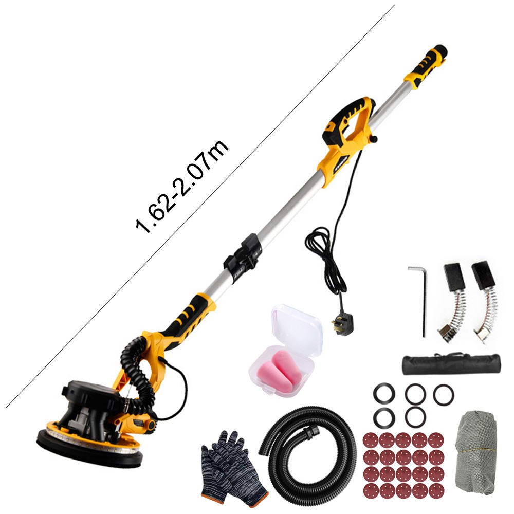 7 Speeds Drywall Sander 850W Electric Wall Sander Vacuum Attachment & LED Light 2