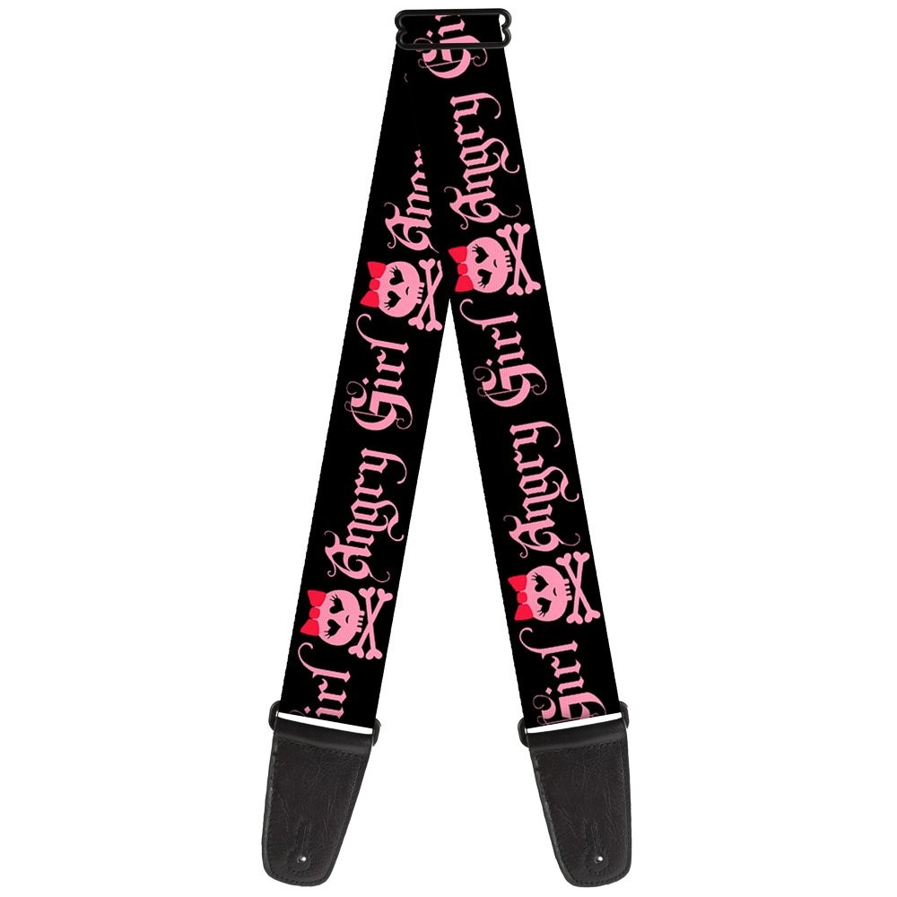 Guitar Strap - Angry Girl Black/Pink ACC NEWAnother great item from Rarewaves USA | Free delivery!