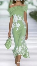Fresh Short Sleeve Green Maxi Dress - Size M (never been worn)