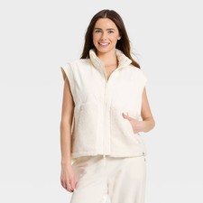 Women High Pile Vest - JoyLab Cream XL