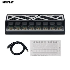 QC8KEY CNC Aluminum 8-Channel Independent USB Switch Power Supply Controller