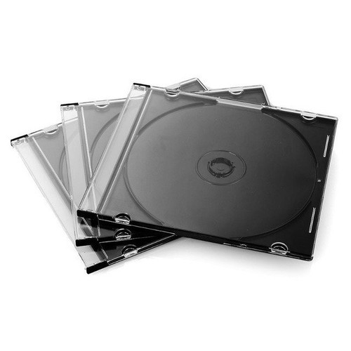 50 CUSTODIE SLIM CASE SLIMCASE per CD DVD Black Mediarange
