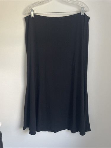 J. Jill Womens Petite XL PXL Black Maxi Skirt Small Stretch Jersey A-Line - 第 1/3 張圖片