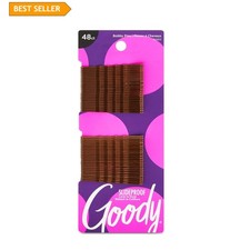 Elegant 48 ct High Gloss Bobby Pins, Brunette Brown for Effortless Hair Styling