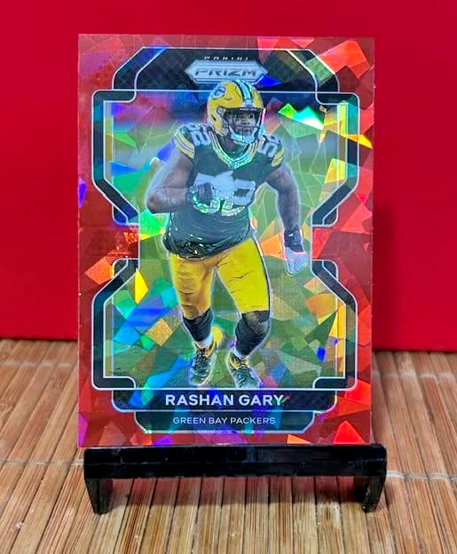 2021 Panini Prizm Red Cracked Ice Rashan Gary #141  Packers