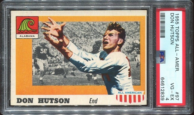 1955 Topps All-American #97 Don Hutson RC PSA 4 U. Alabama Green Bay Packers HOF