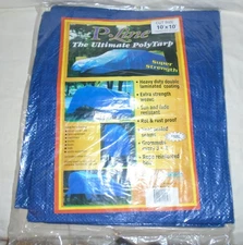 Heavy Blue Tarp 5 MIL Multipurpose UV Resistant Waterproof Protective 10' X 10'