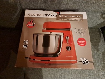 GOURMETmaxx Küchenmaschine 6Stufen, Rühren, Mixen, Kneten, 3L, Kupfer, Edelstahl