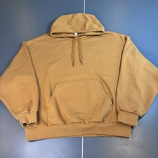 Alo Yoga Accolade Hoodie Womens L Toffee Brown Oversized Fleece Pullover Logo