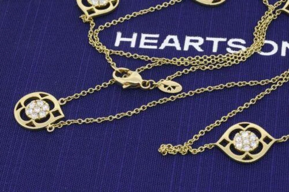 Colar corrente estação de diamante Hearts on Fire HOF 18k ouro 1,96 ctw e certificado - Imagem 3 de 4