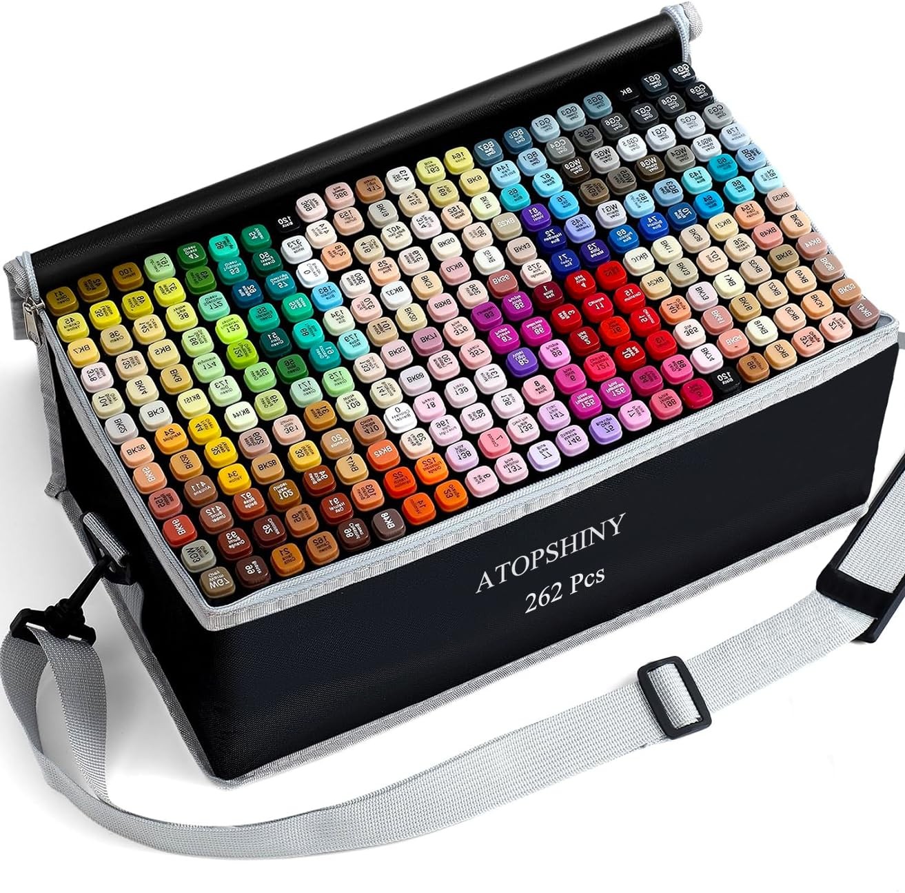 262 Colors Drawing Pens Set Dual Tip Permanent Art Markers F