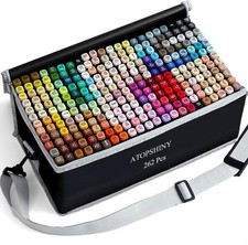 Alcohol Markers 262 Colors Drawing Pens Set Dual Tip Permanent Art Markers fo...