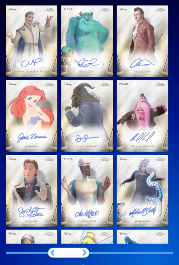 Super Rare Set of 22 Topps Disney Collect 2025 Chrome Talent Signature SR SET