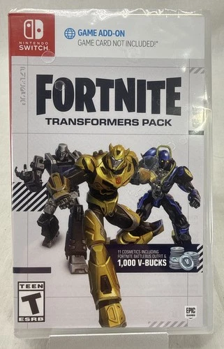 Fortnite Transformers Pack Nintendo Switch Brand New Factory Sealed
