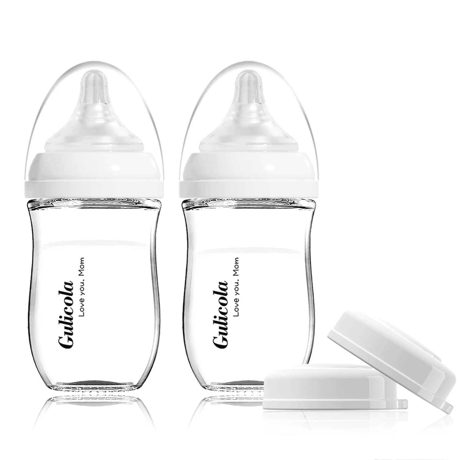 Gulicola Natural Glass Baby Bottle for Breastfeeding Babies, 0-3 Months, Sealed
Opens in a new windo