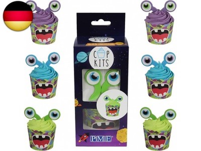 PME Cupcake-Dekorationsset mit essbaren Aufsätzen, Alien-Invasion