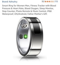 Smart Ring for Women Men, Fitness Tracker with Blood Pressure Heart Rate, Bloo