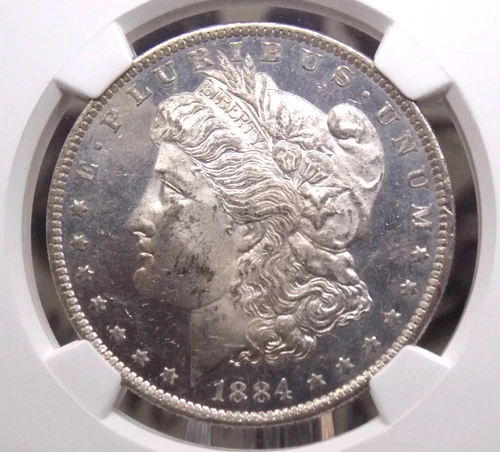 1884 "O" Morgan SILVER Dollar $1 NGC MS62 DPL #003 Deep PROOF Like Unc ECC&C Inc