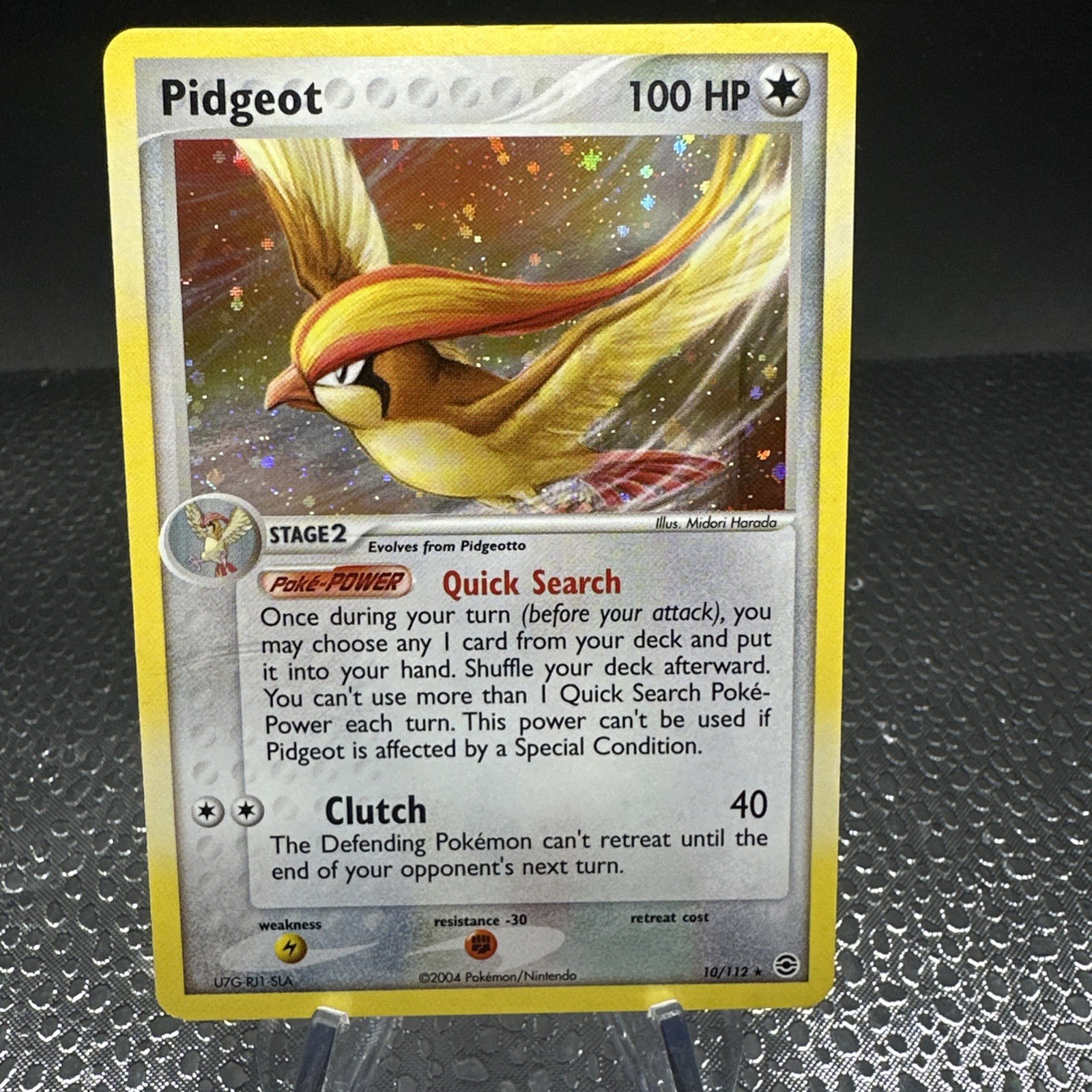 Pidgeot 10/112 Firered & Leafgreen Pokemon Trading Card Game - Holo NM