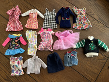 Vintage Barbie Doll Fashion Clothing Lot 14 Dresses Tops