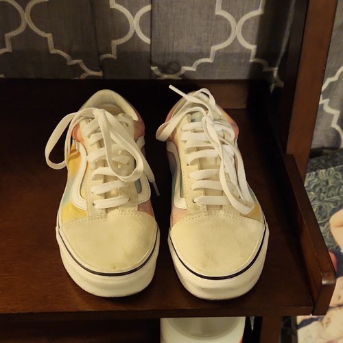Vans Off The Wall Women's White Pastel Skateboarding Shoes