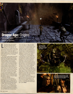 Dragon Age Origins BioWare Game Informer Magazine Ad Page 2009 PS3 Xbox 360