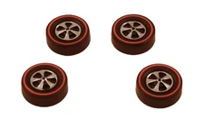 4 Brightvision Redline Wheels - 4 Medium Cap Deep Dish Bright Chrome Style