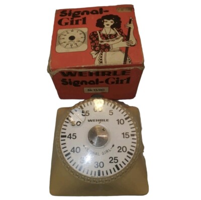 wehrle signal mädchen zeitschaltuhr vintage 70er jahre deutsch retro verpackt sammlerstück