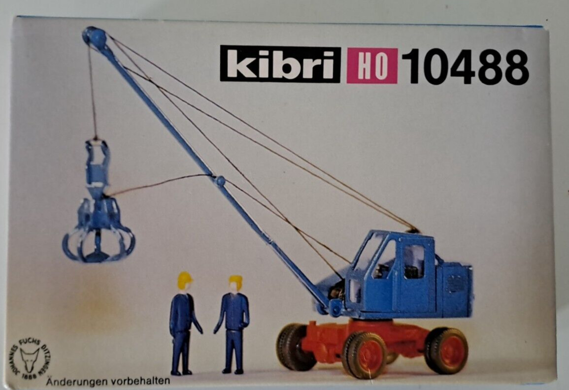 KIBRI H0 10390 Liebherr-Kran, klappbar mit LKW 1017 und Greifer 10488 neu ovp